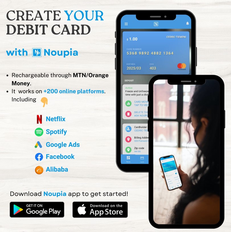 Create your Debit Card with Noupia